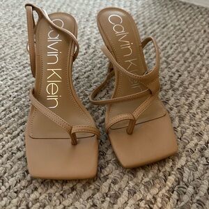 Calvin Klein nude heels